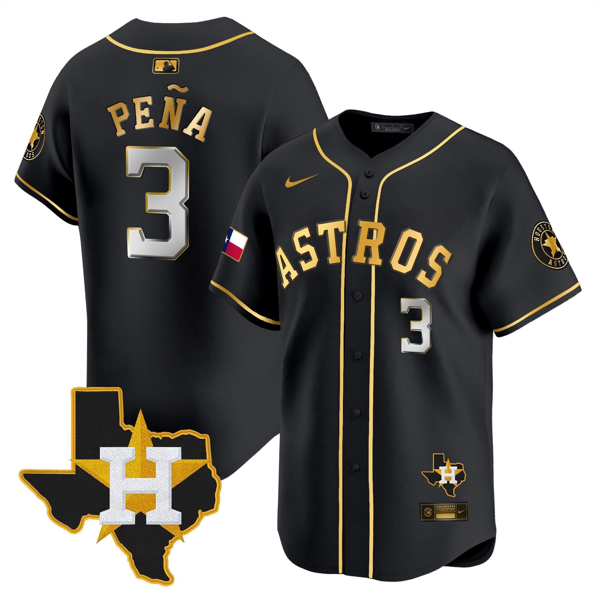 HAS Texas Patch Vapor Premier Limited Jersey - All Stitched
