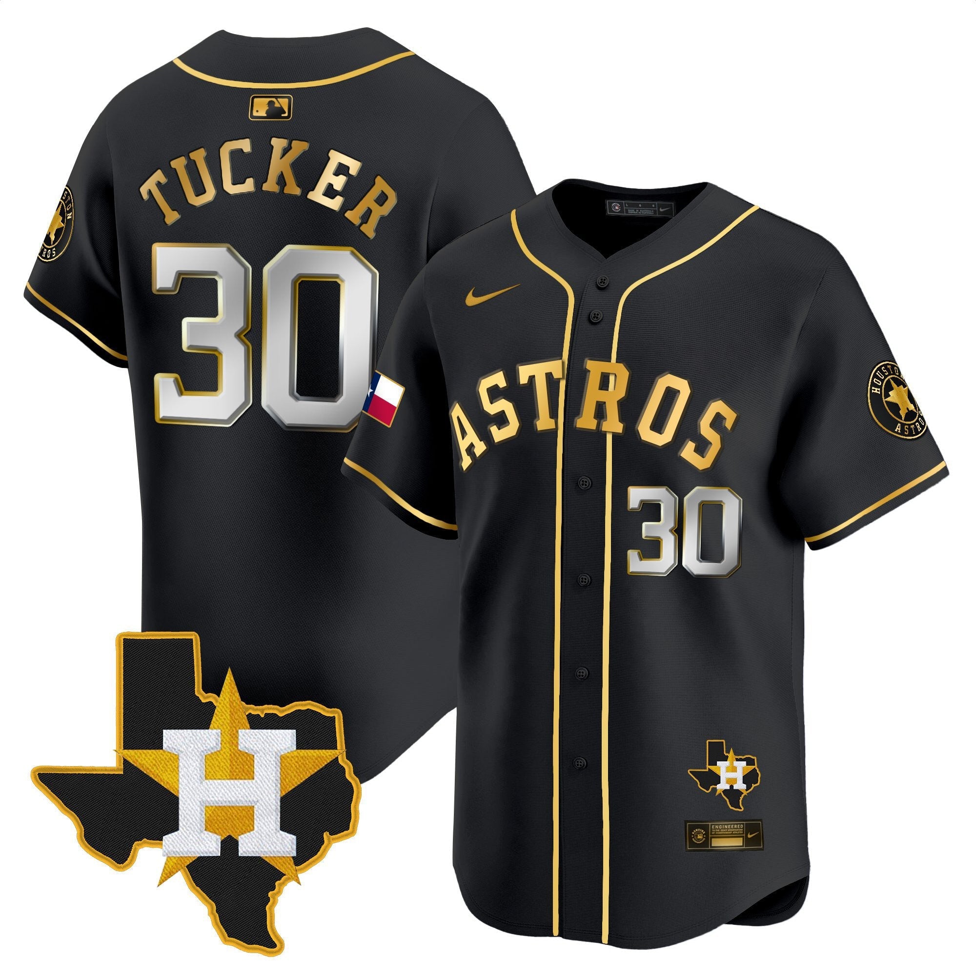 HAS Texas Patch Vapor Premier Limited Jersey - All Stitched