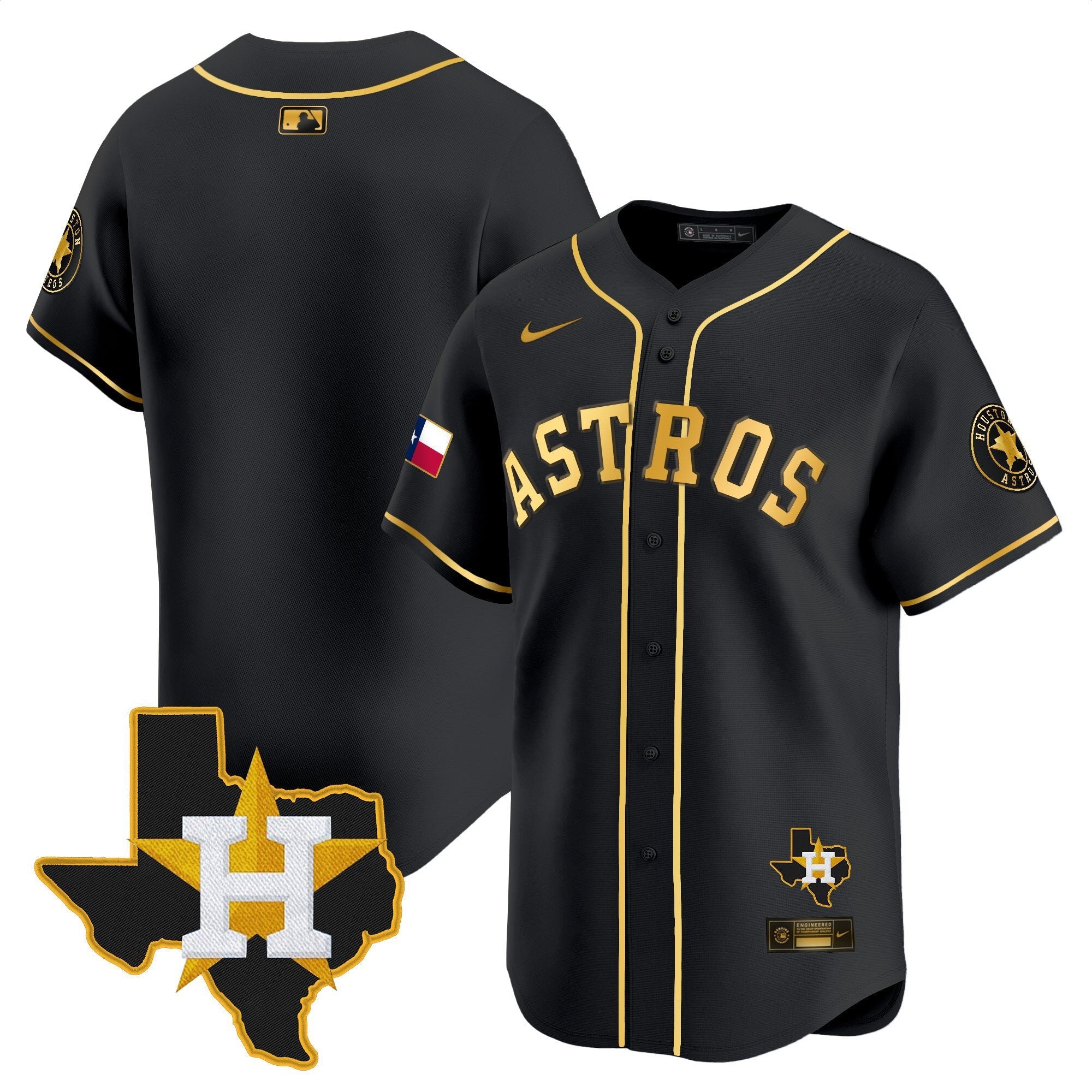 HAS Texas Patch Vapor Premier Limited Jersey - All Stitched