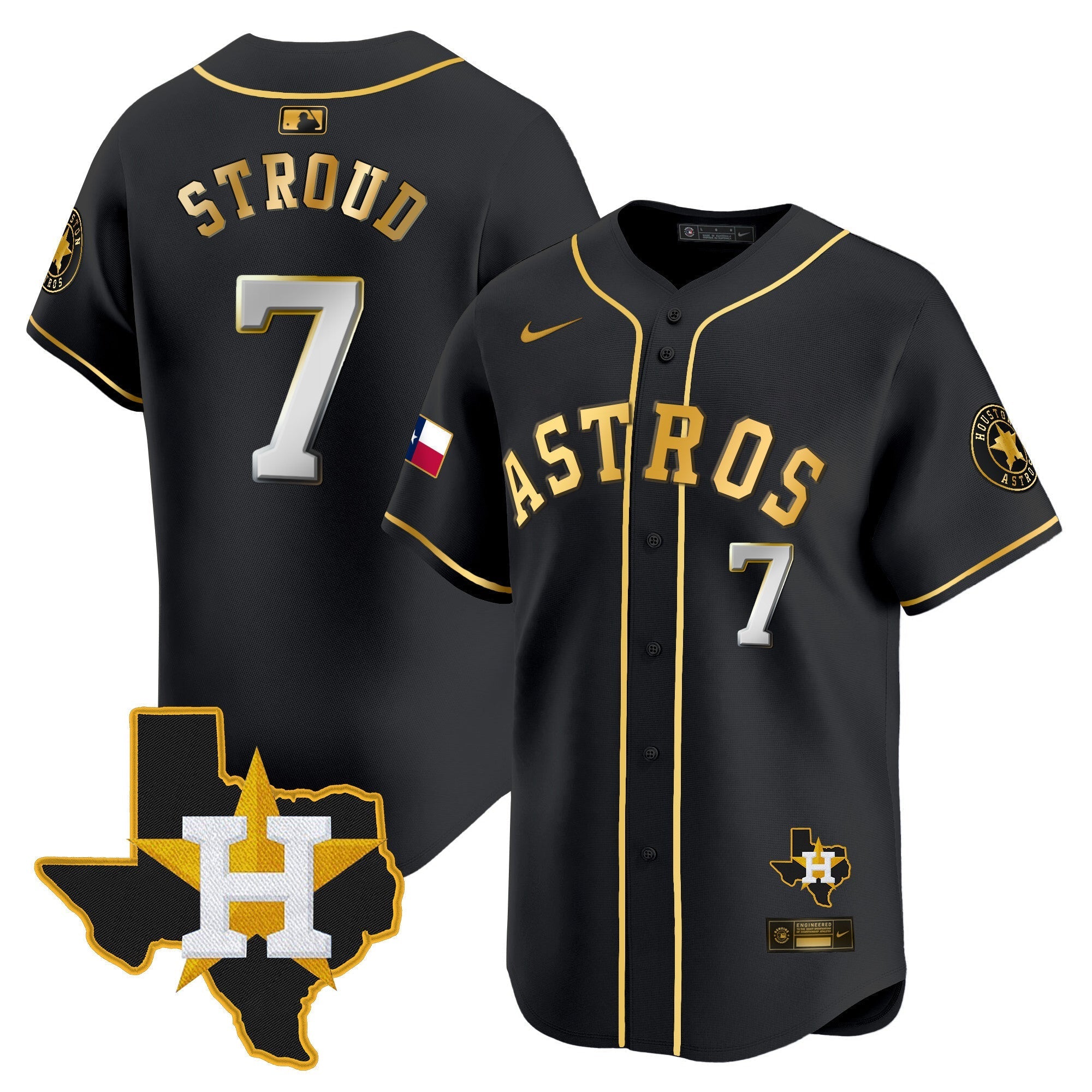 HAS Texas Patch Vapor Premier Limited Jersey - All Stitched