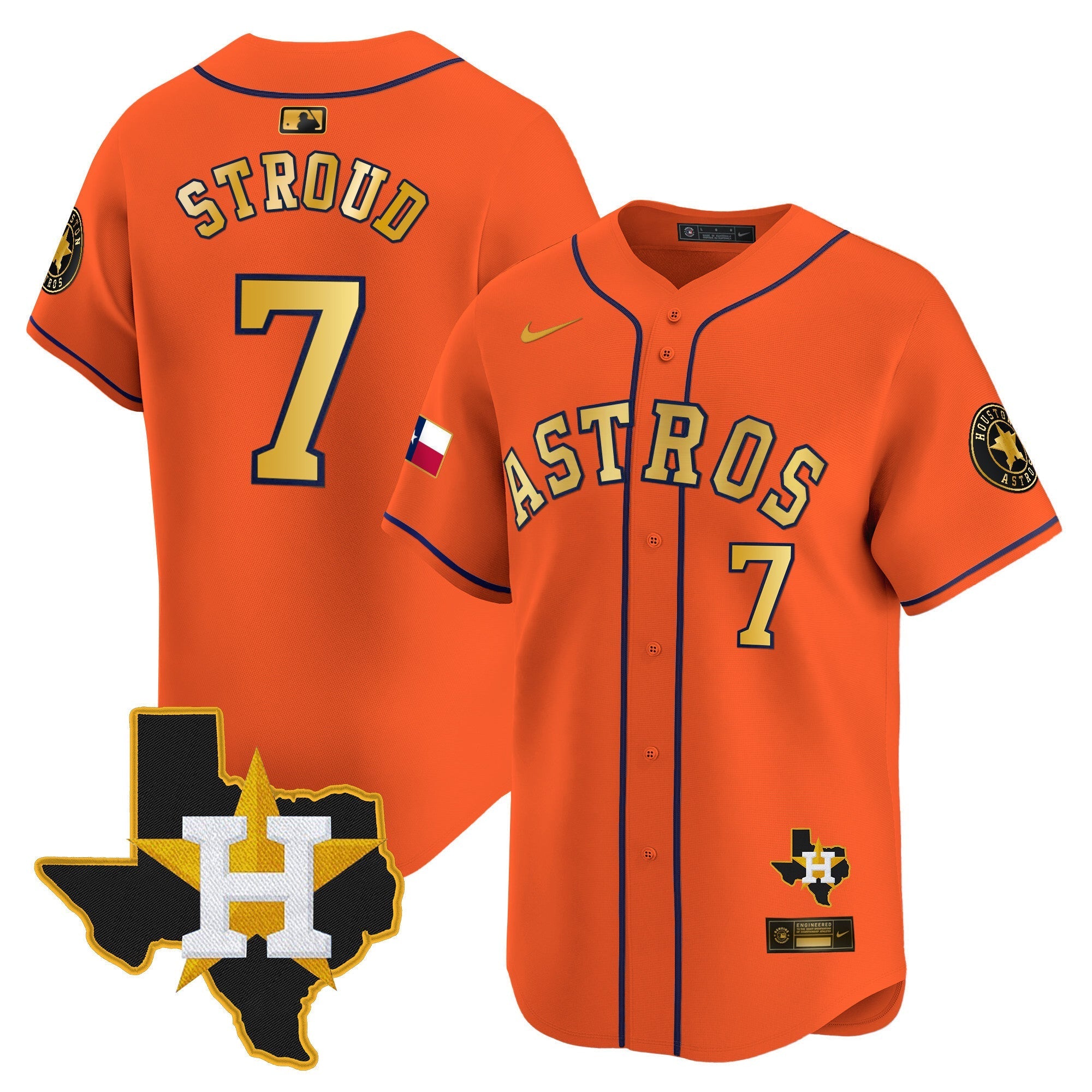 HAS Texas Patch Vapor Premier Limited Jersey - All Stitched
