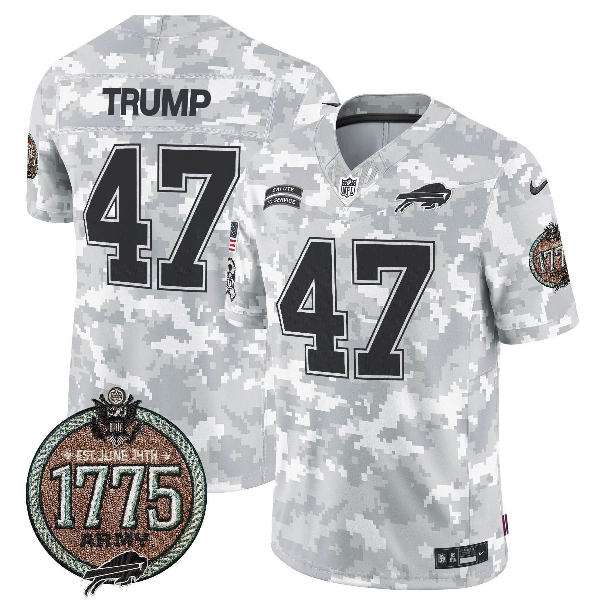 BUF 2024 Salute to Service Establishment Year Patch Vapor Limited Jersey