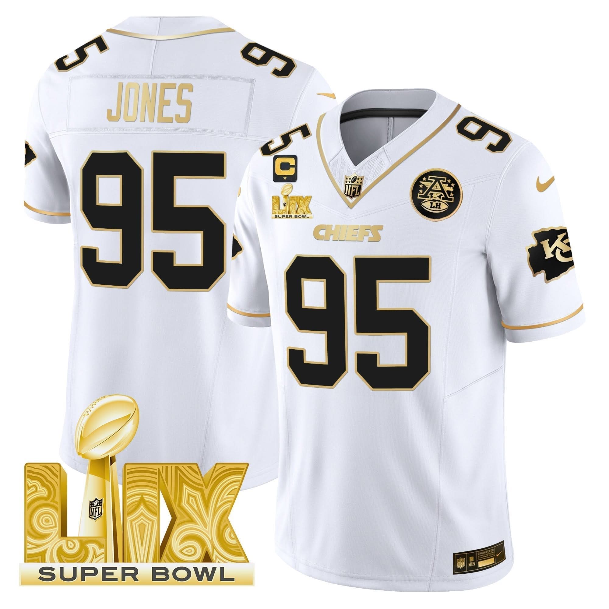 KC Super Bowl LIX Patch Gold Vapor Limited Jersey