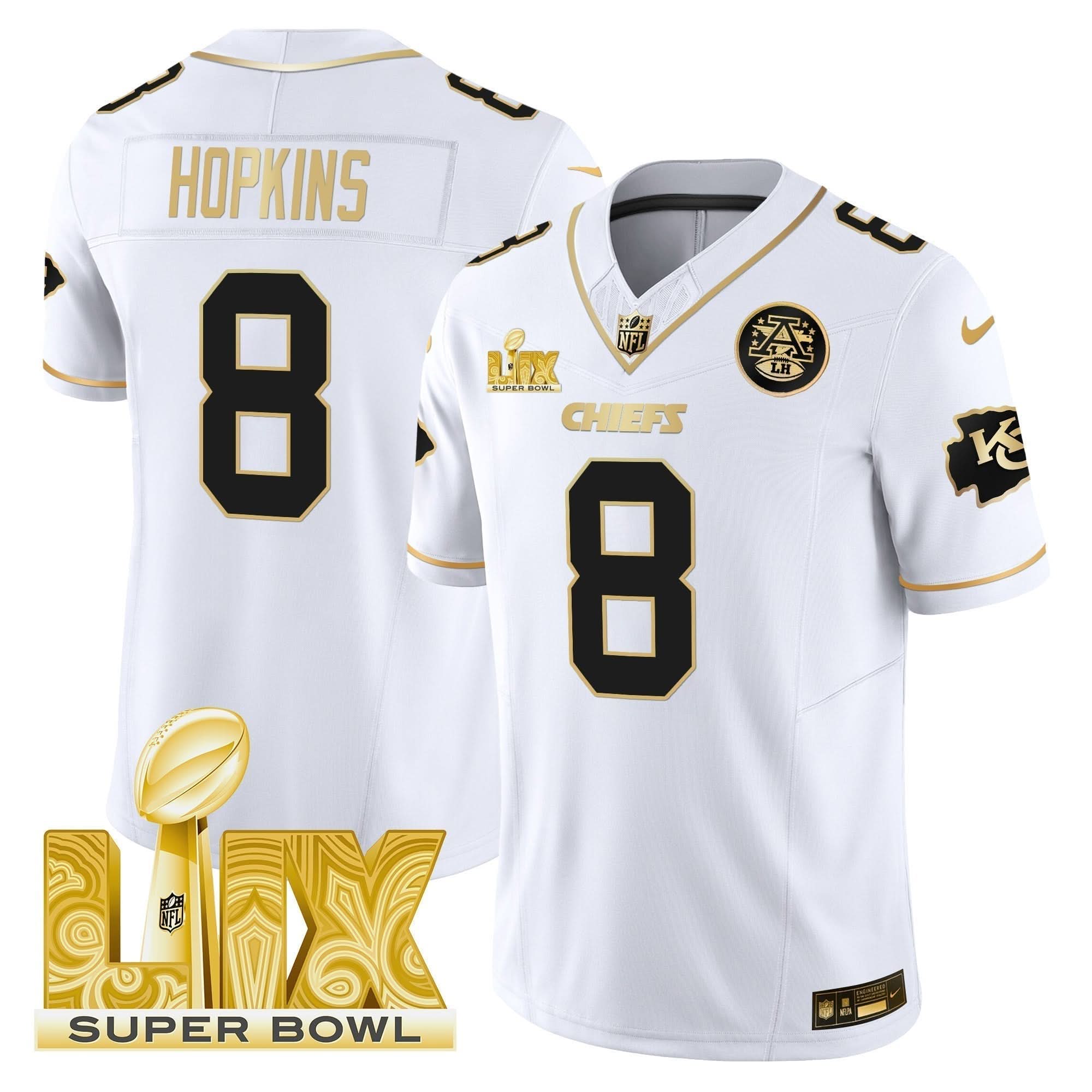KC Super Bowl LIX Patch Gold Vapor Limited Jersey