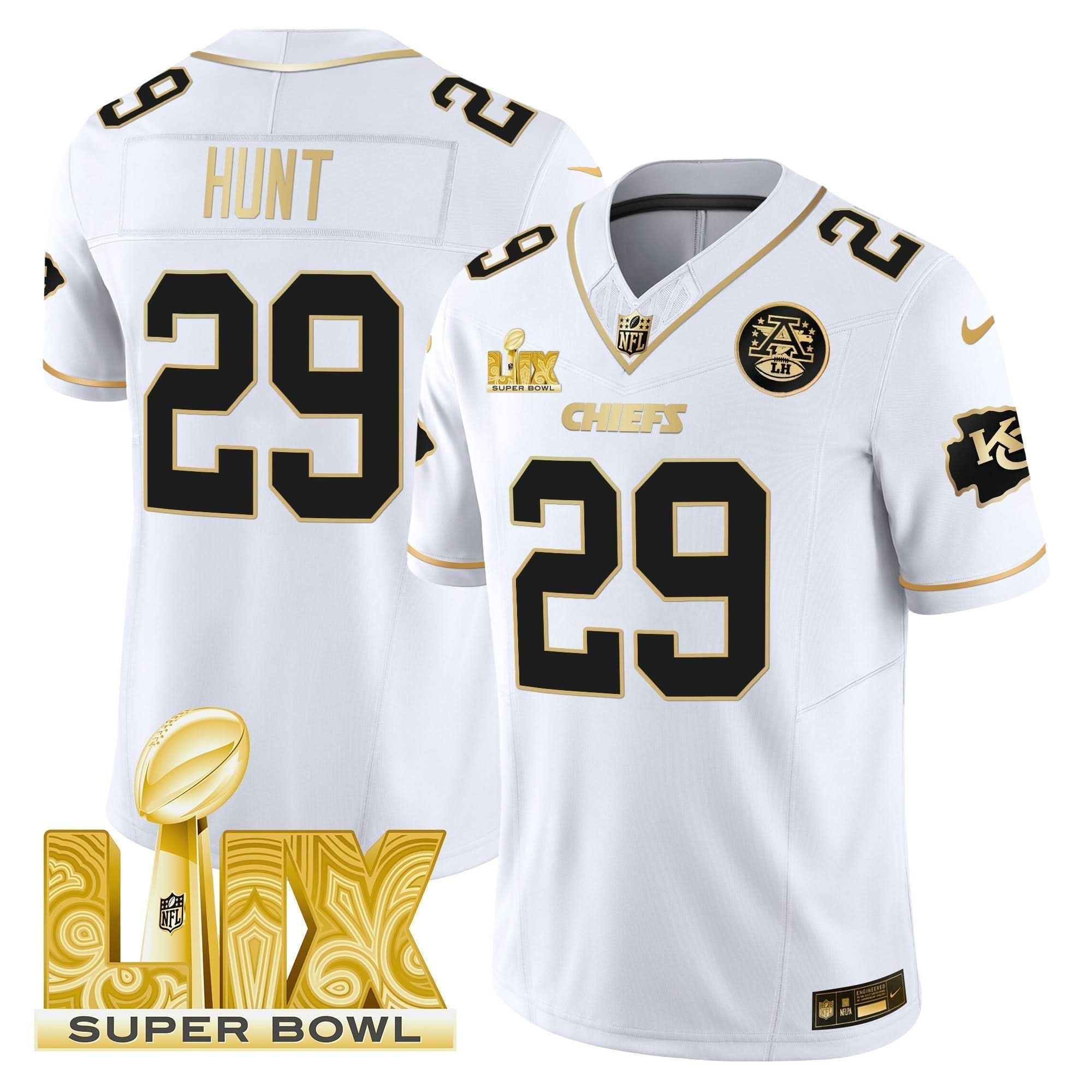 KC Super Bowl LIX Patch Gold Vapor Limited Jersey
