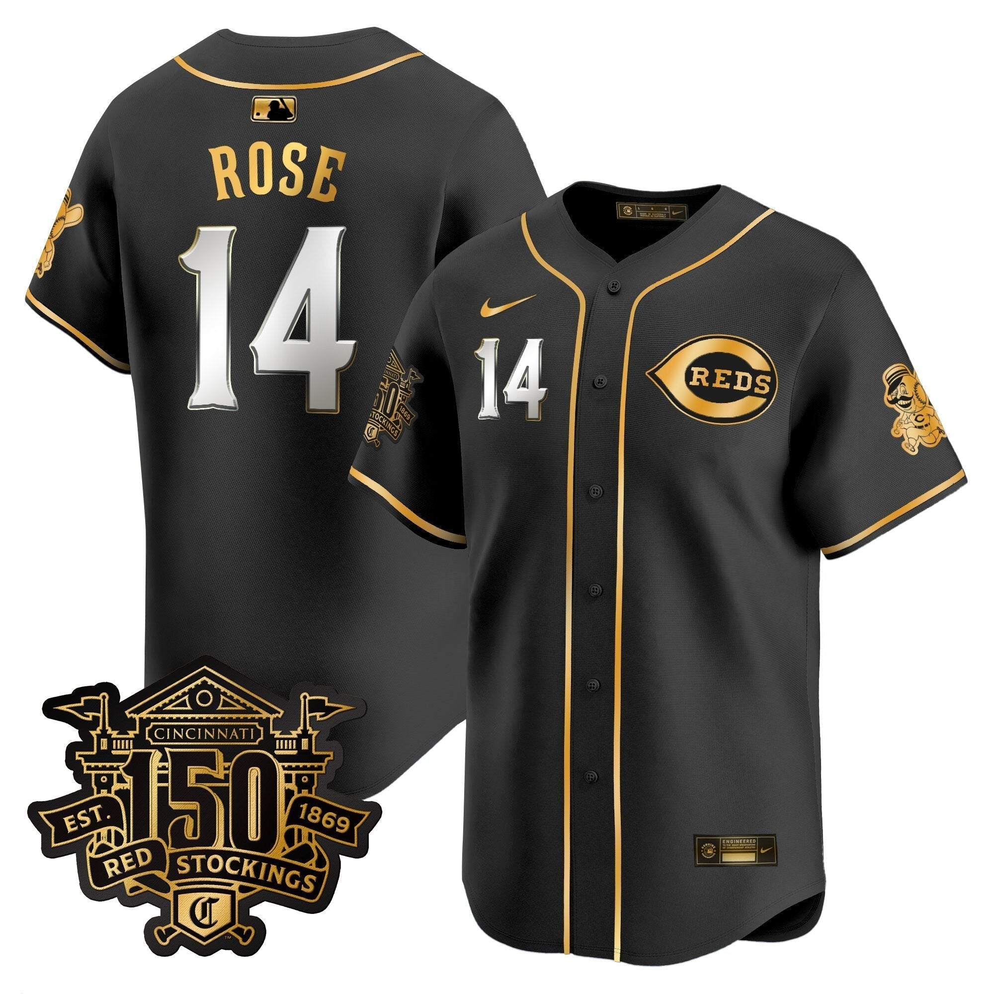CIN 150th Anniversary Patch Vapor Premier Limited Jersey - All Stitched