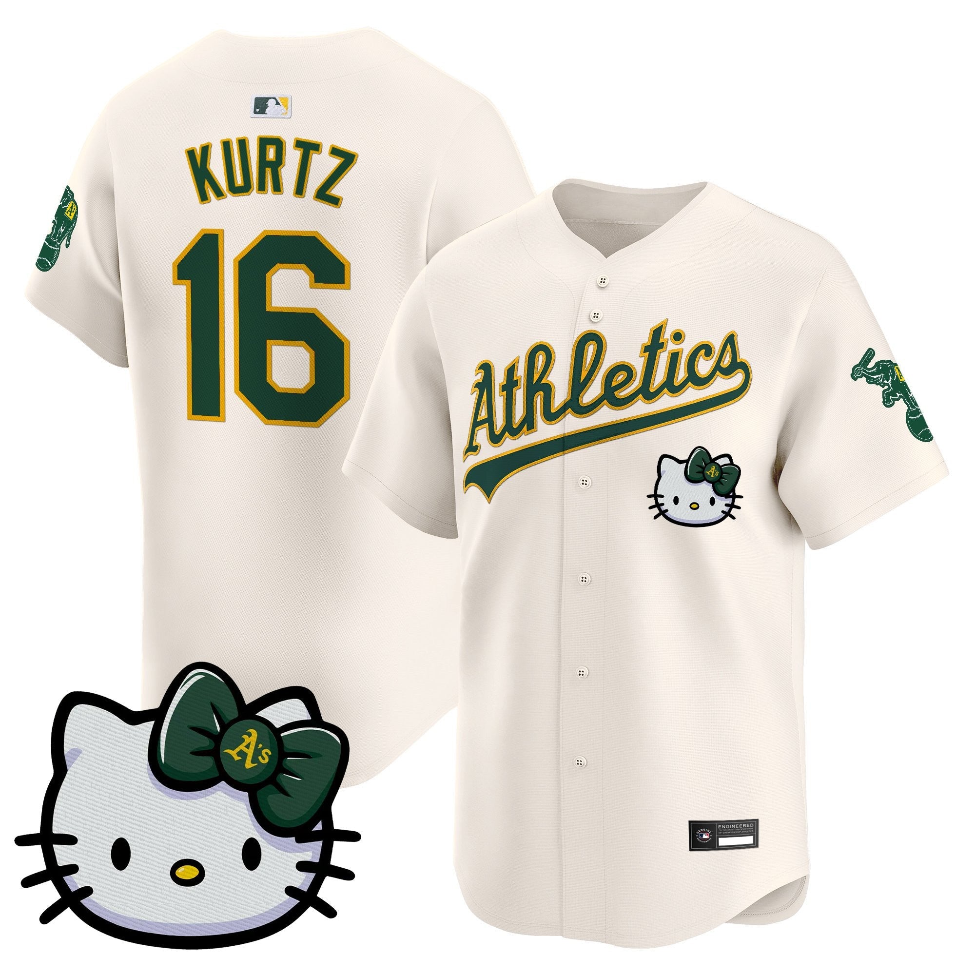 Oakland Athletics Meow KT Vapor Premier Limited Jersey â€“ All Stitched