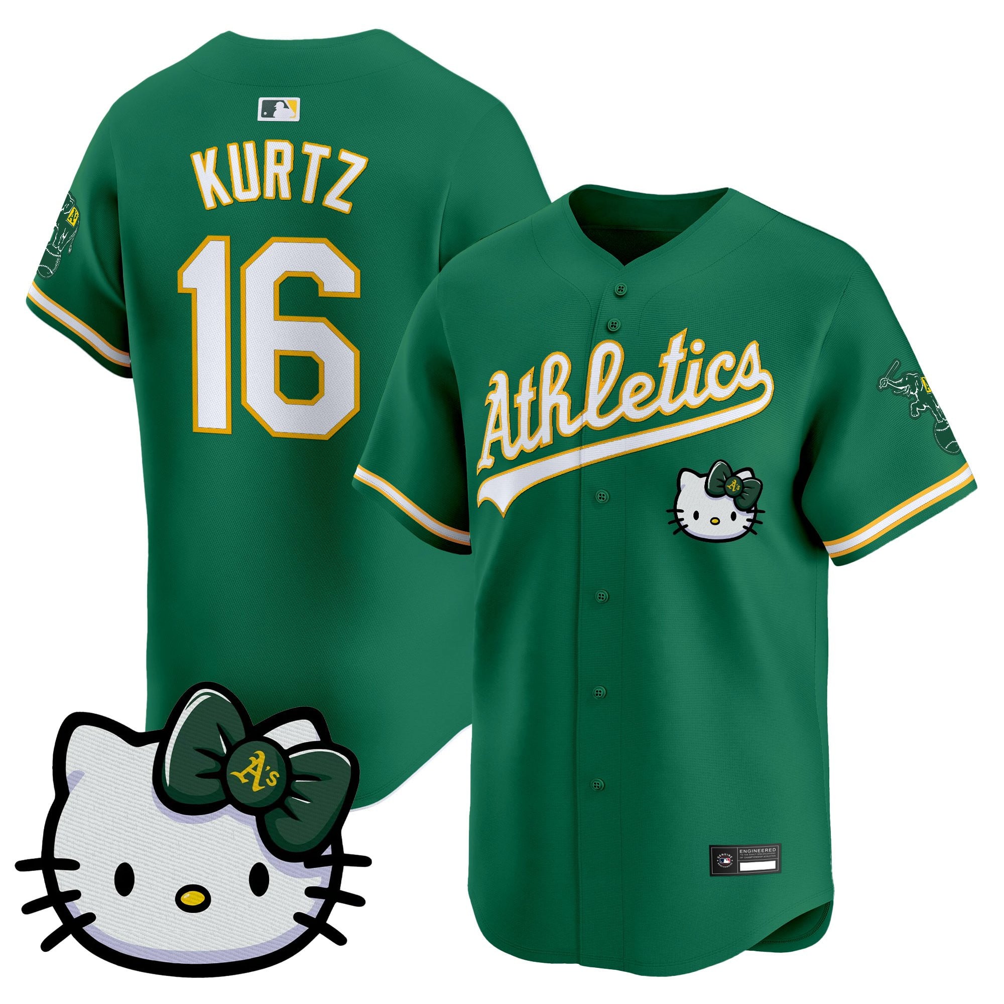Oakland Athletics Meow KT Vapor Premier Limited Jersey â€“ All Stitched