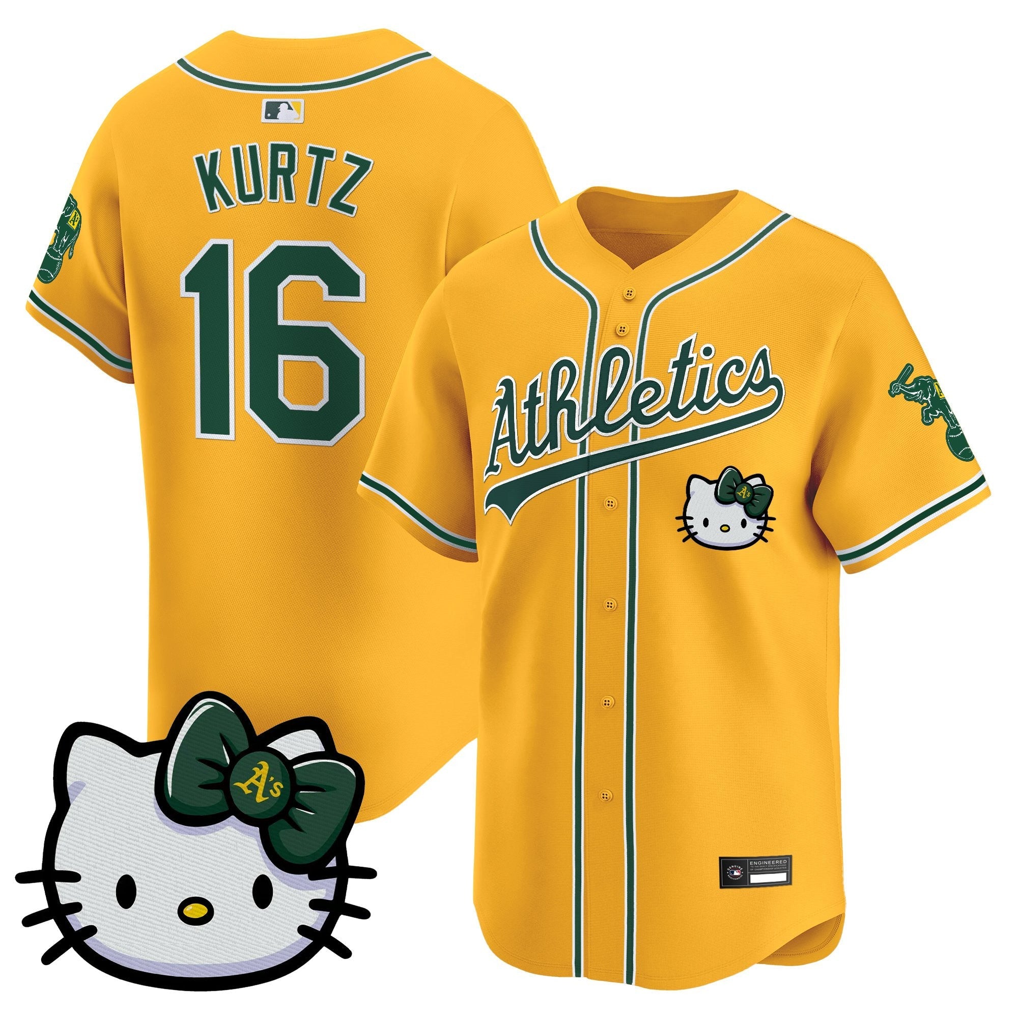 Oakland Athletics Meow KT Vapor Premier Limited Jersey â€“ All Stitched