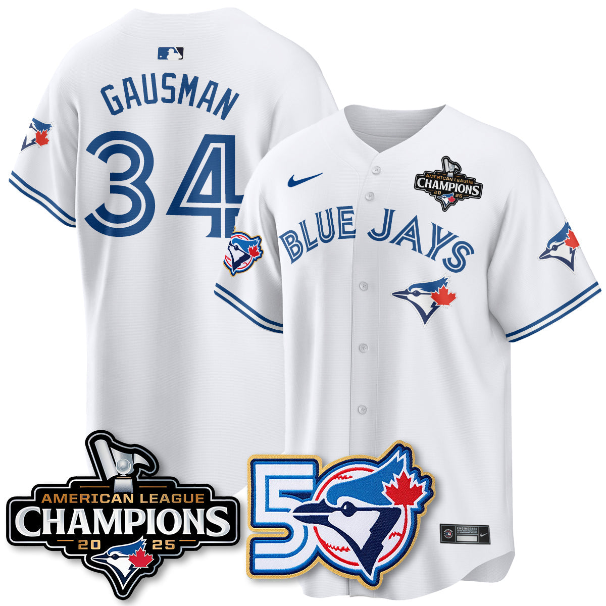 TBJ 2025 American League Champions Vapor Limited Men Jersey - 50th Season - All Stitched