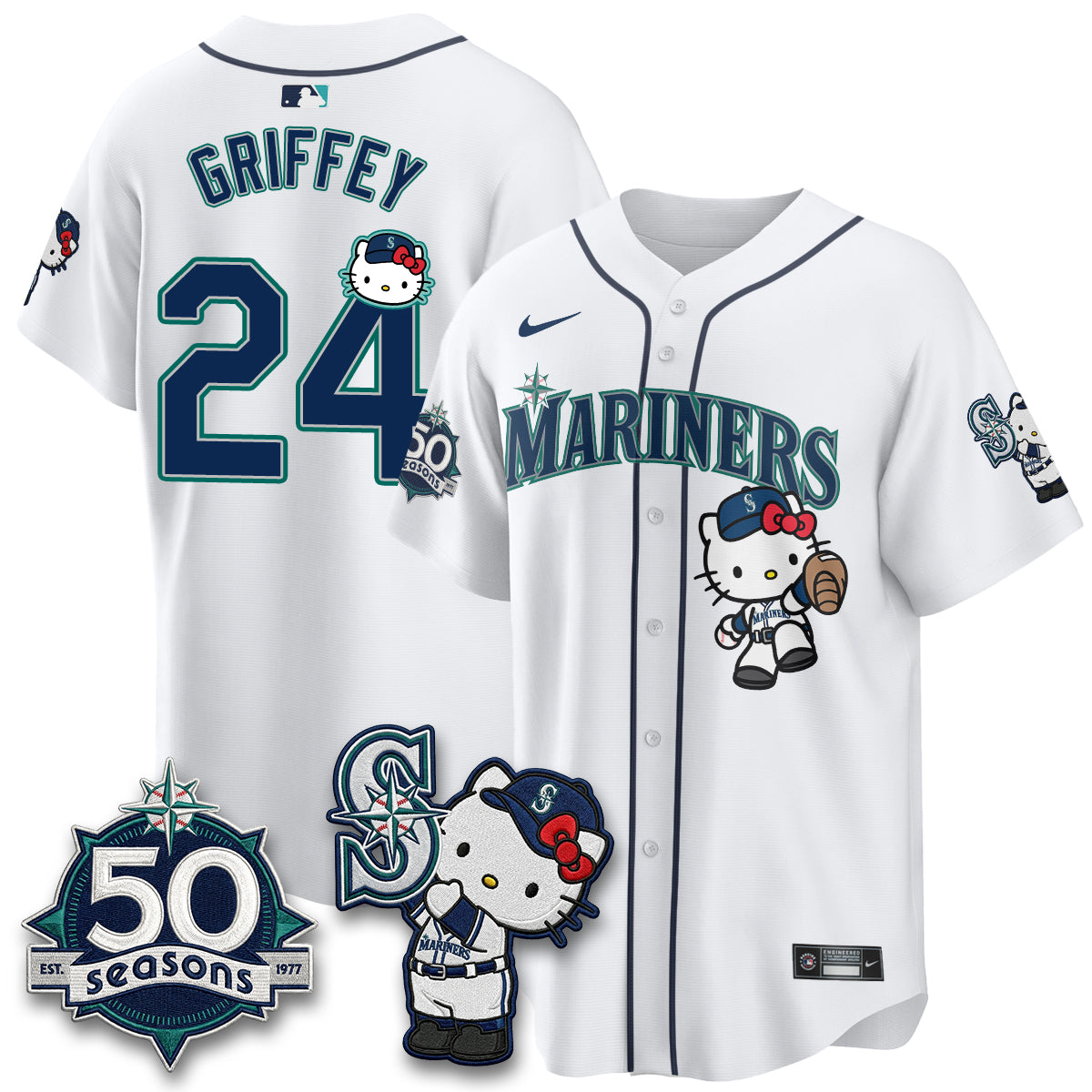Seattle Mariners x Meow KT Night Limited Jersey - All Stitched V2
