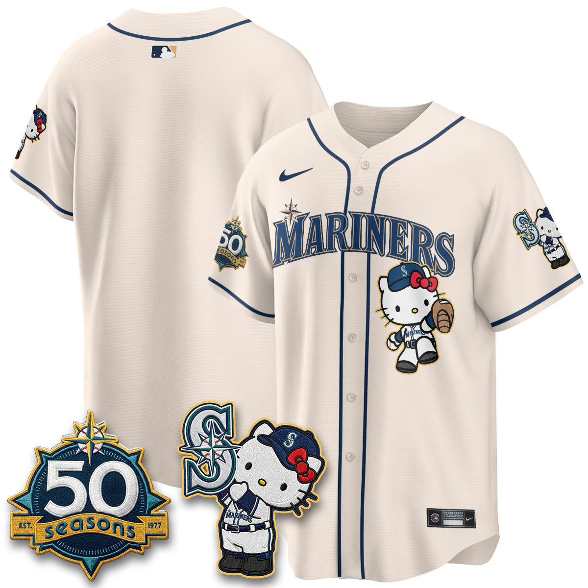 Seattle Mariners x Meow KT Night Limited Jersey - All Stitched V2