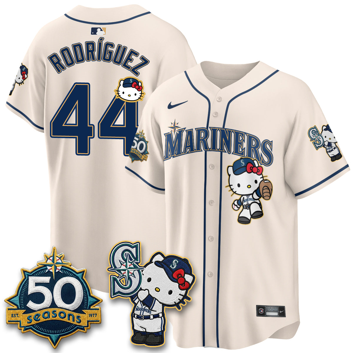 Seattle Mariners x Meow KT Night Limited Jersey - All Stitched V2