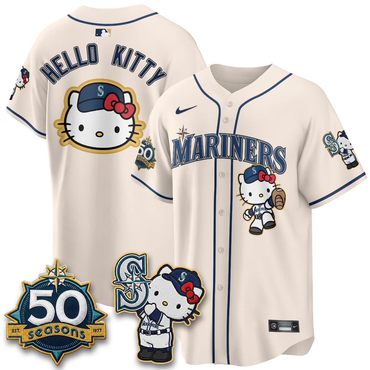 Seattle Mariners x Meow KT Night Limited Jersey - All Stitched V2