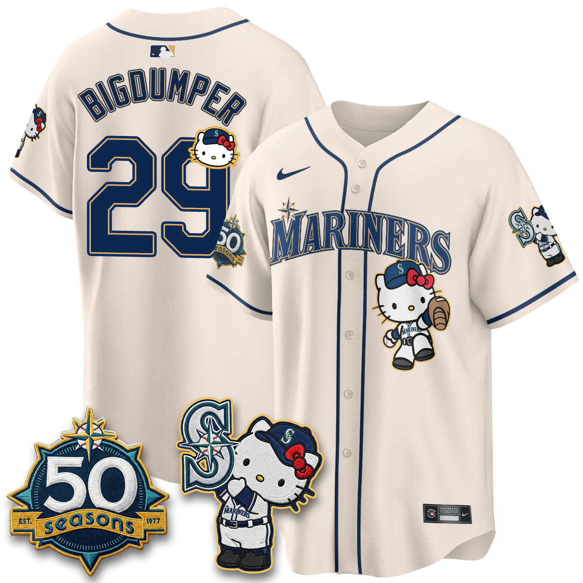 Seattle Mariners x Meow KT Night Limited Jersey - All Stitched V2