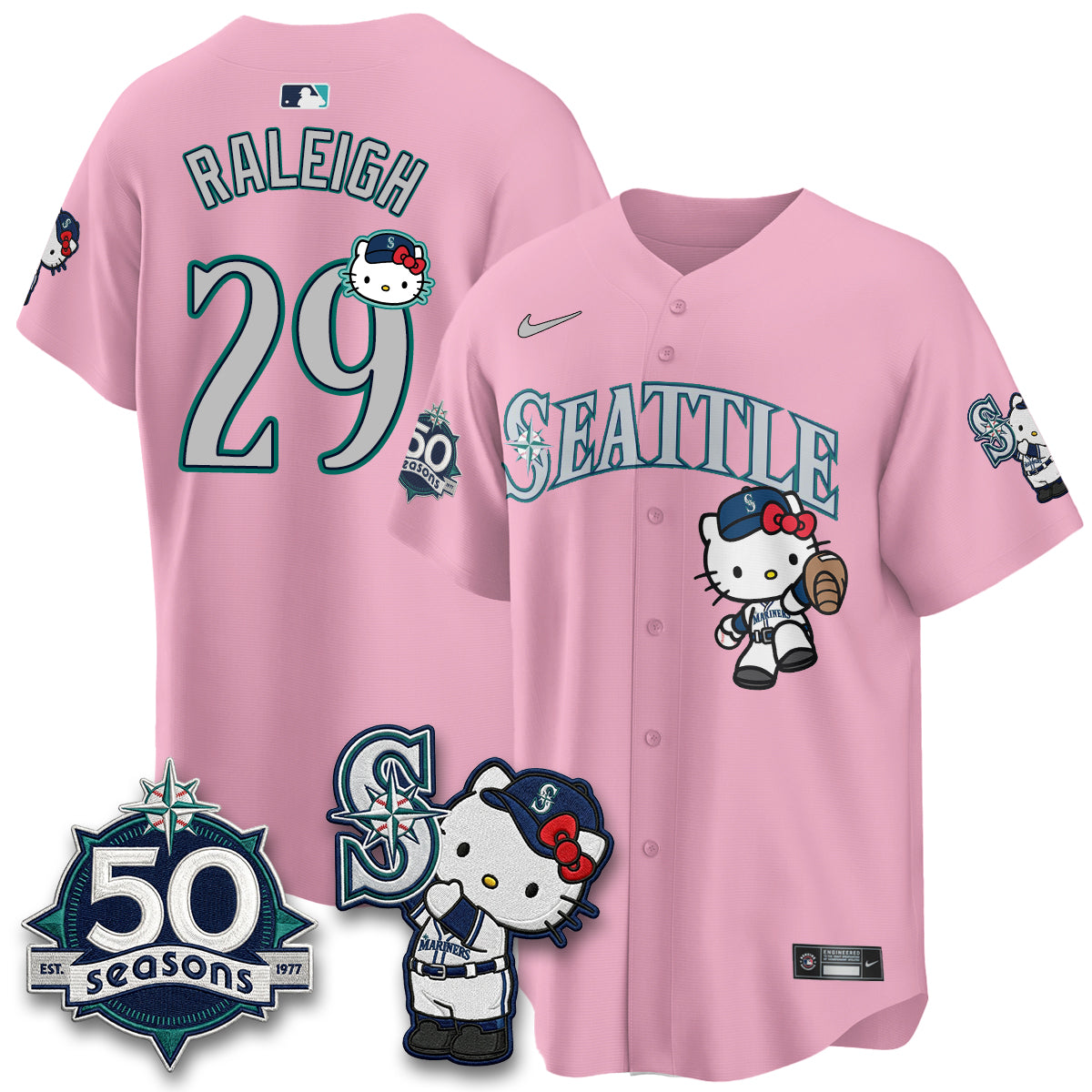 Seattle Mariners x Meow KT Night Limited Jersey - All Stitched V2