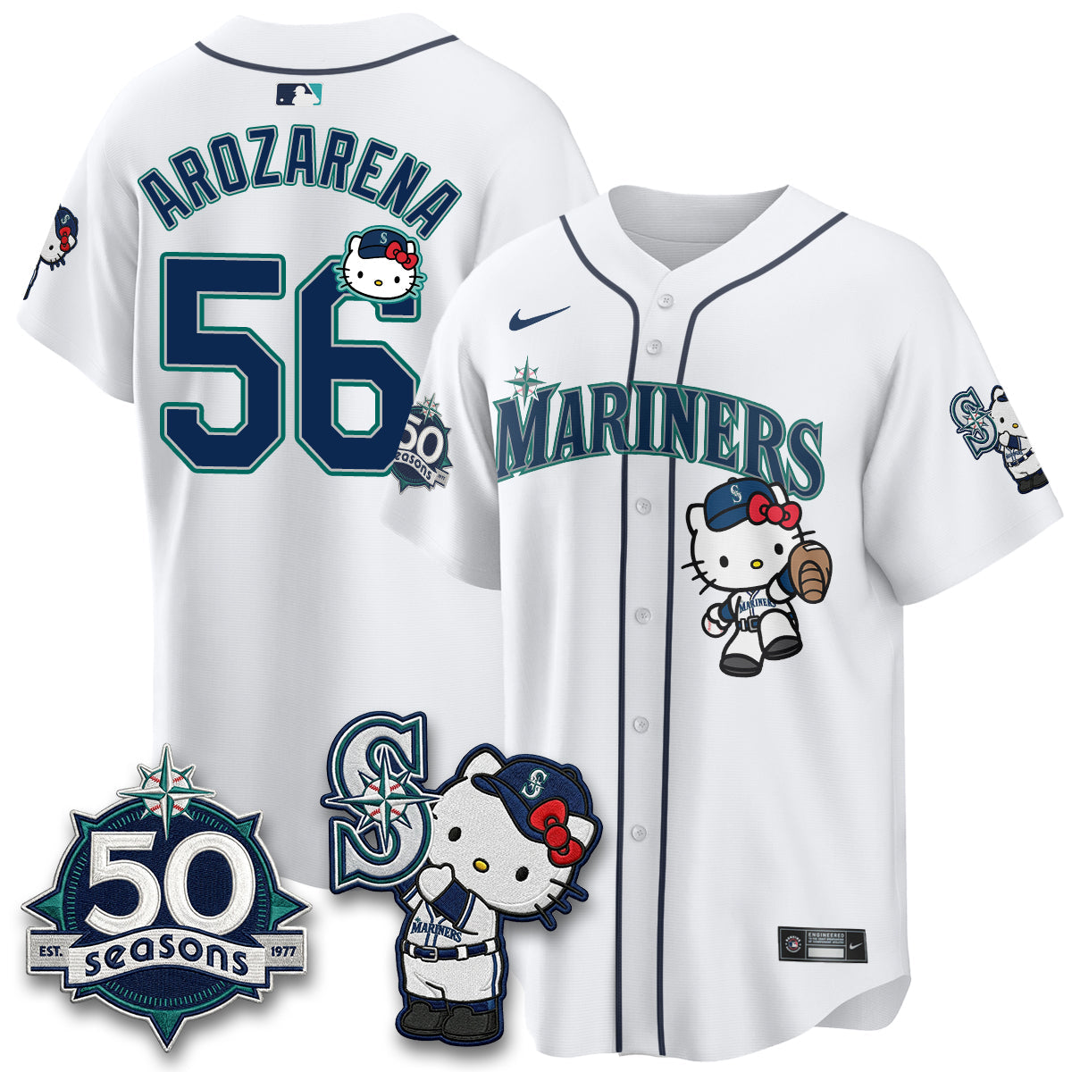 Seattle Mariners x Meow KT Night Limited Jersey - All Stitched V2