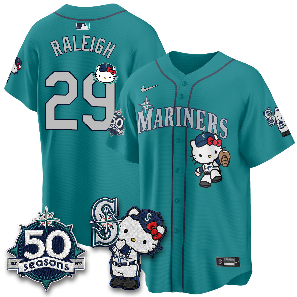 Seattle Mariners x Meow KT Night Limited Jersey - All Stitched V2