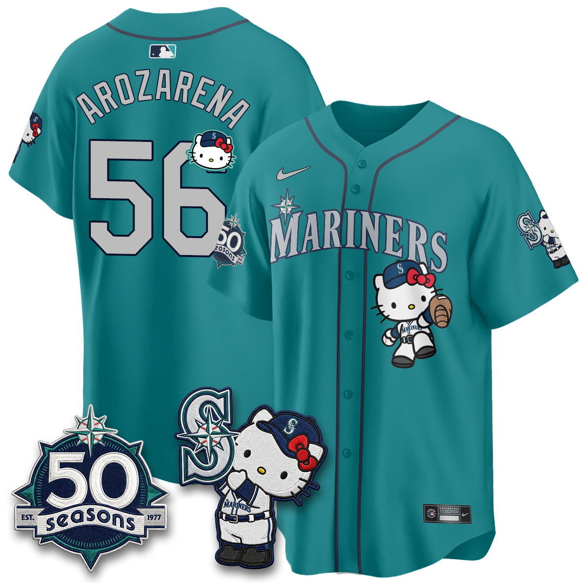 Seattle Mariners x Meow KT Night Limited Jersey - All Stitched V2