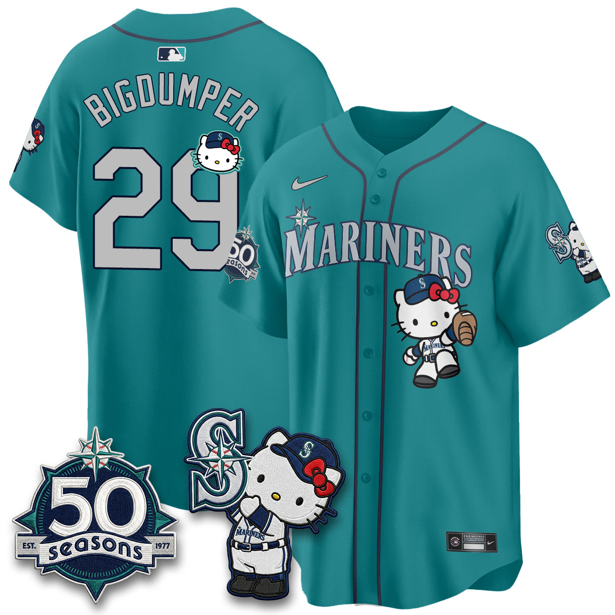 Seattle Mariners x Meow KT Night Limited Jersey - All Stitched V2