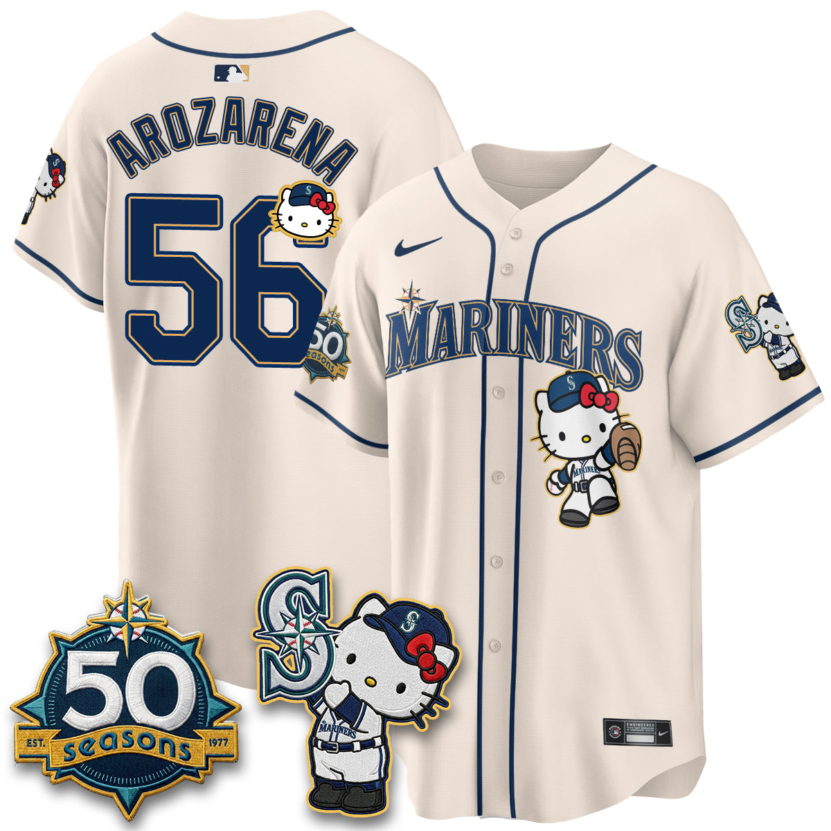 Seattle Mariners x Meow KT Night Limited Jersey - All Stitched V2