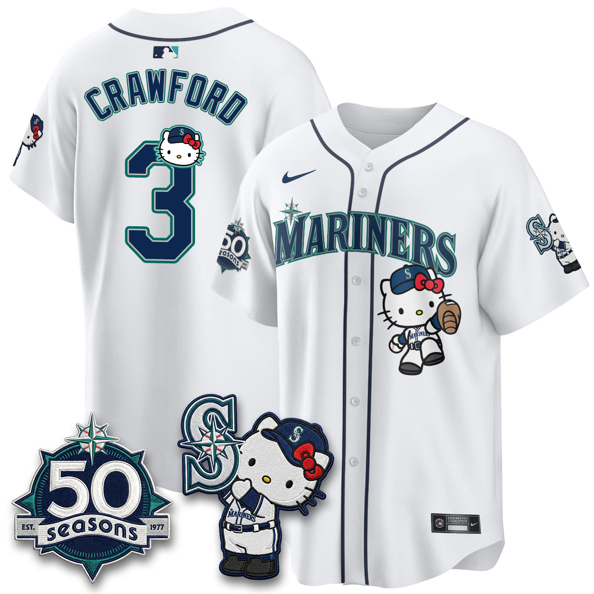 Seattle Mariners x Meow KT Night Limited Jersey - All Stitched V2