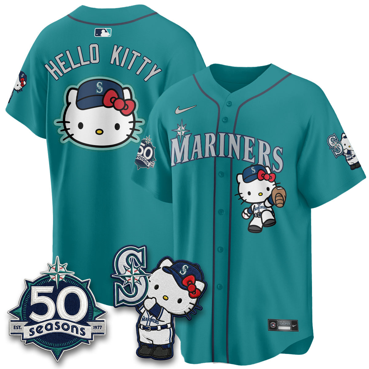 Seattle Mariners x Meow KT Night Limited Jersey - All Stitched V2