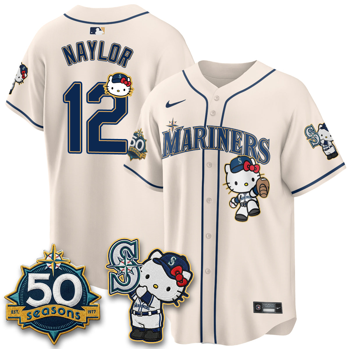 Seattle Mariners x Meow KT Night Limited Jersey - All Stitched V2