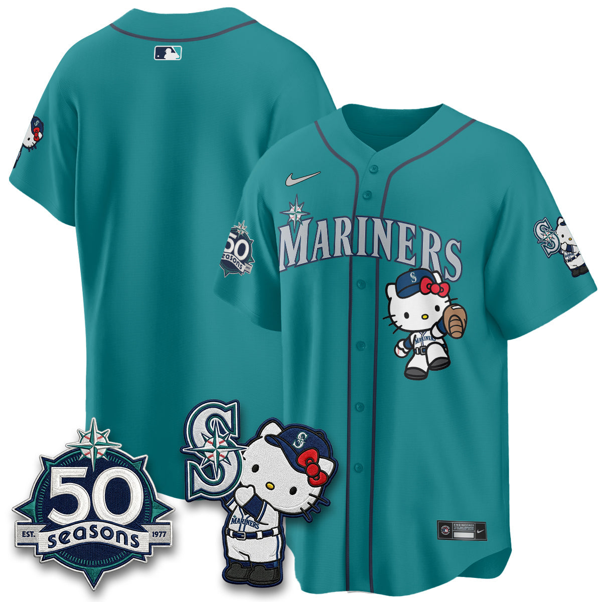 Seattle Mariners x Meow KT Night Limited Jersey - All Stitched V2