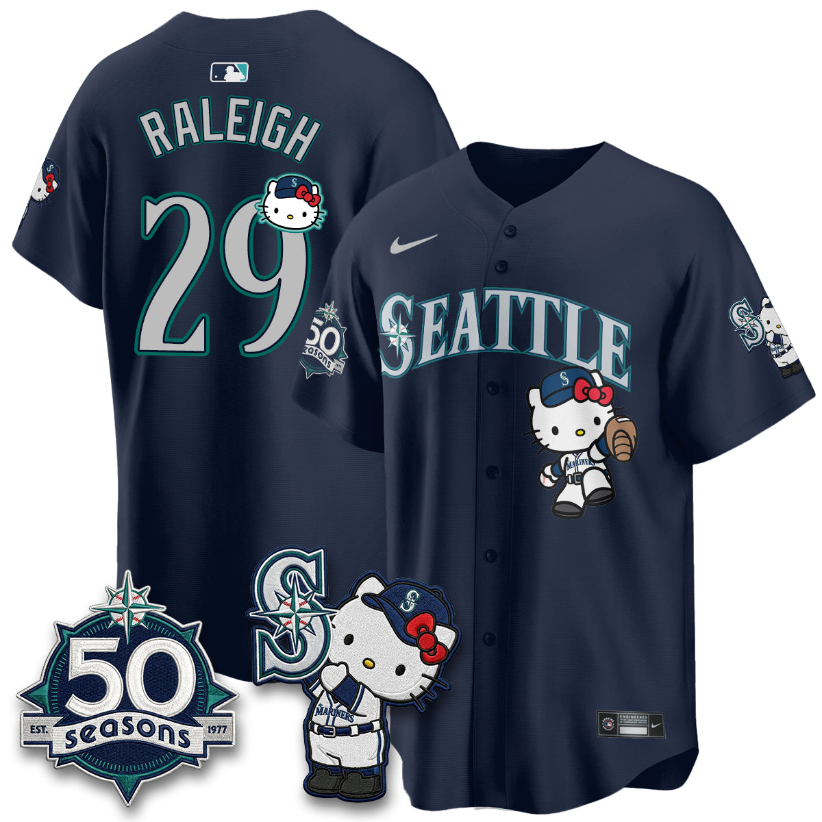 Seattle Mariners x Meow KT Night Limited Jersey - All Stitched V2