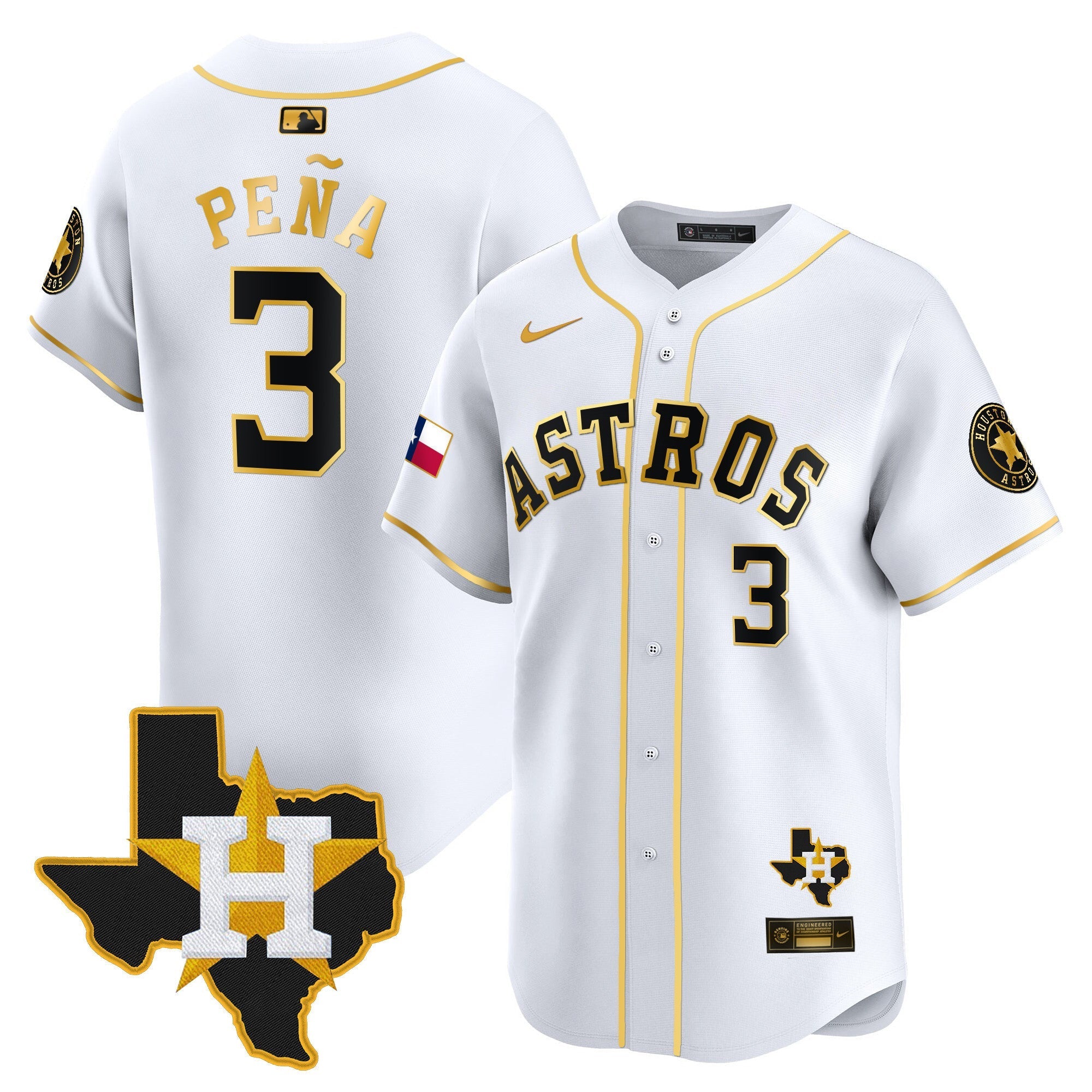 HAS Texas Patch Vapor Premier Limited Jersey - All Stitched