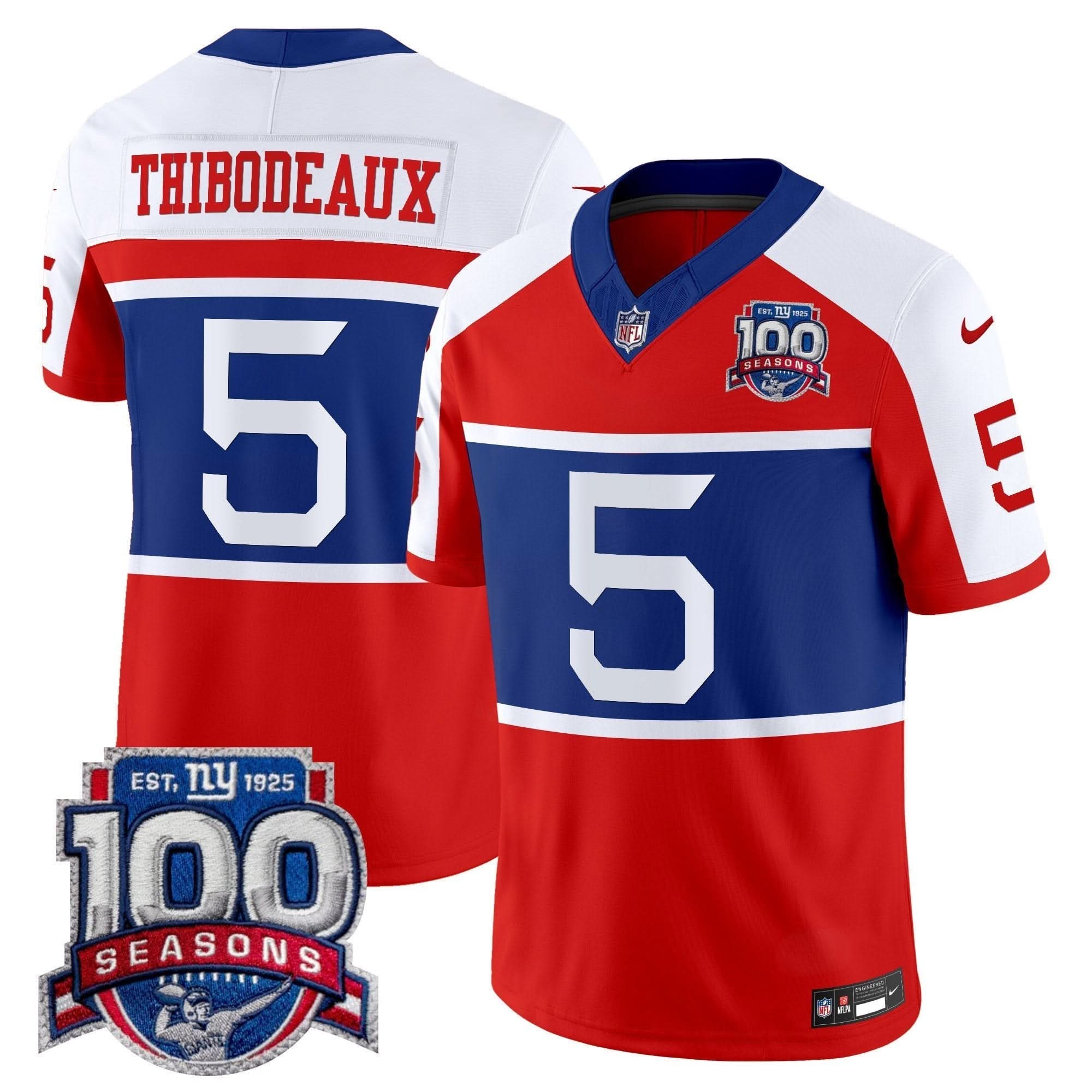 NYG 'Century Red' 100th Season Commemorative Vapor Jersey