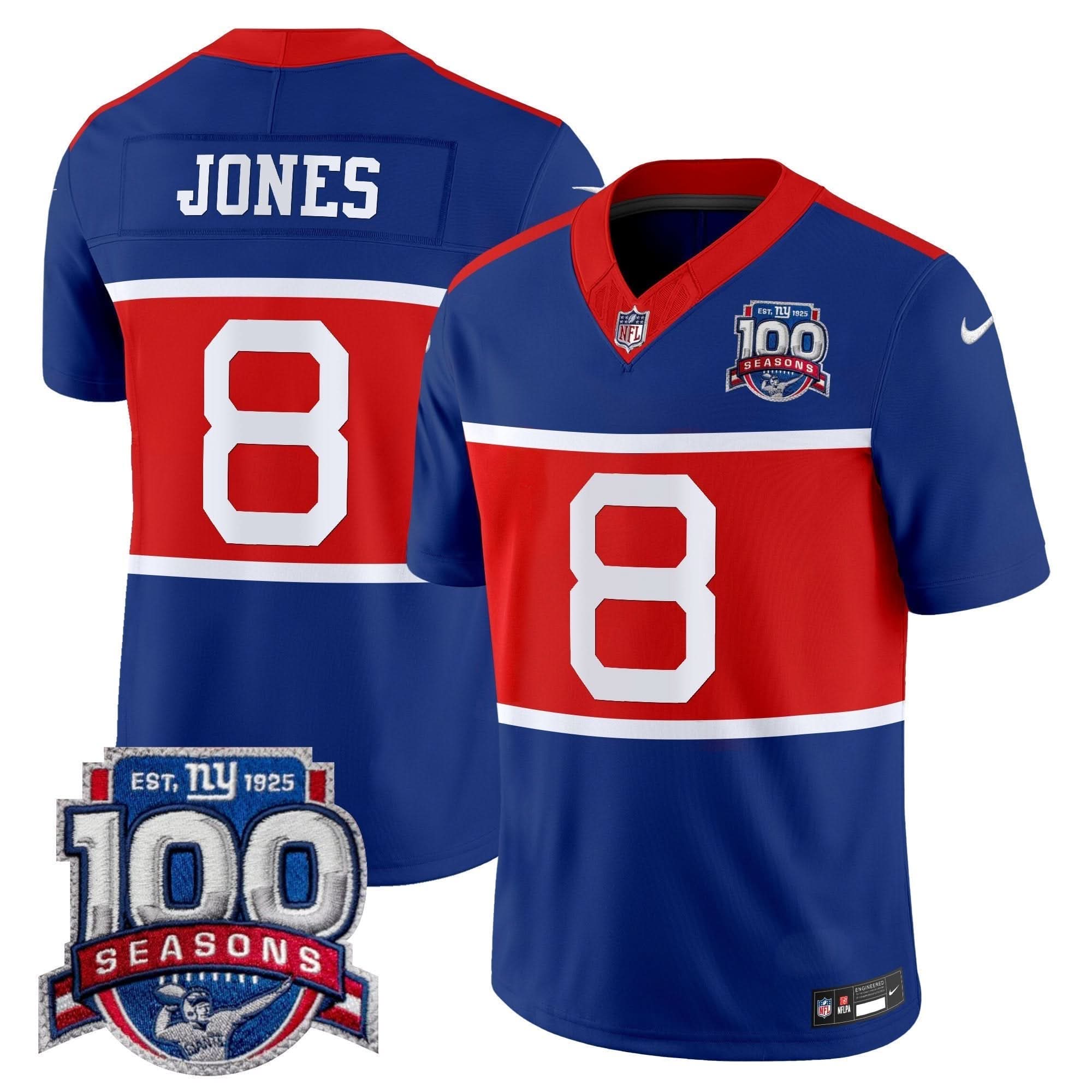 NYG 'Century Red' 100th Season Commemorative Vapor Jersey