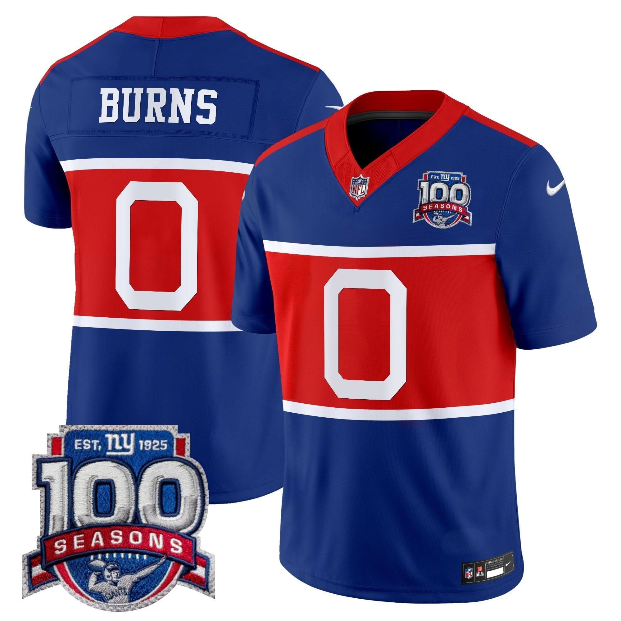 NYG 'Century Red' 100th Season Commemorative Vapor Jersey