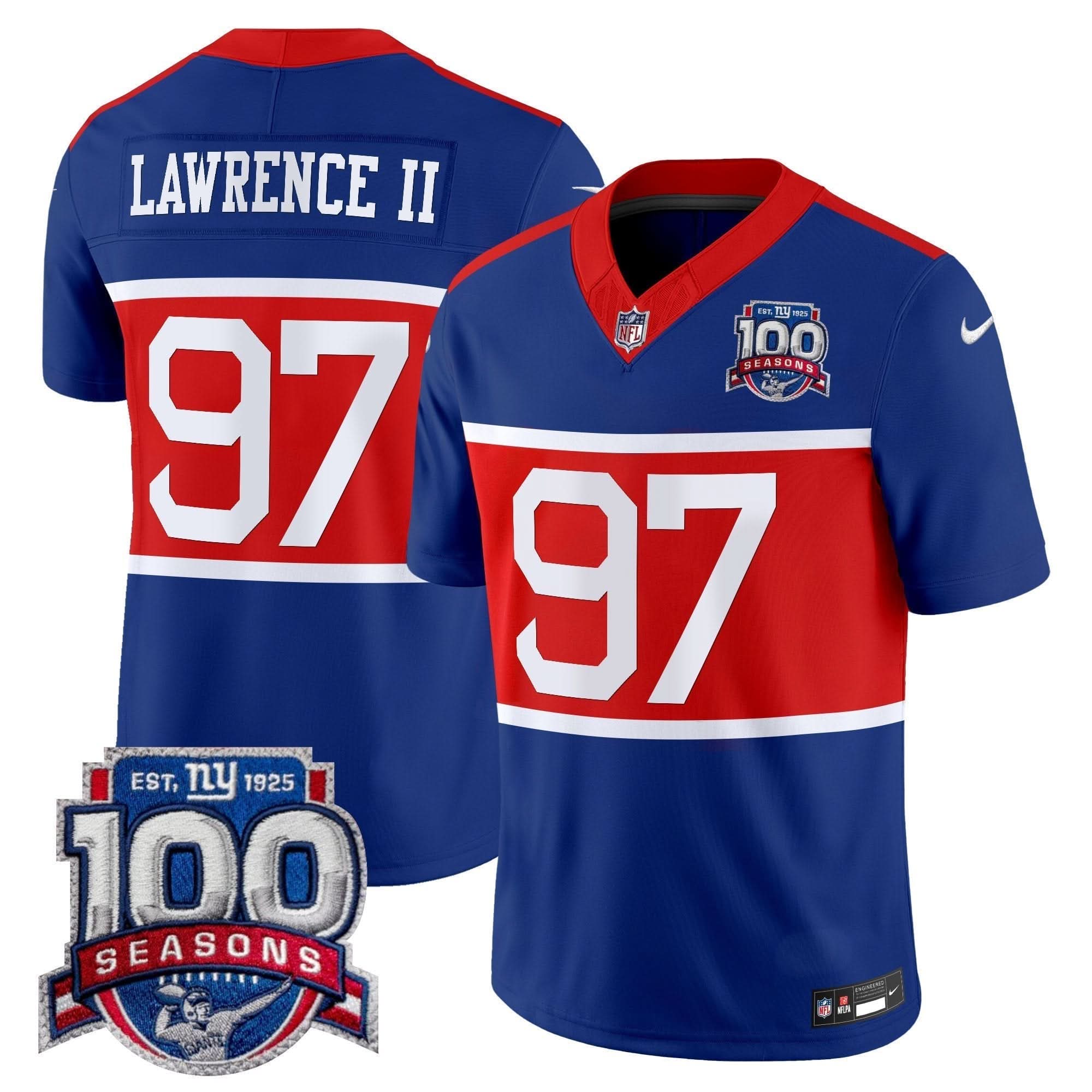 NYG 'Century Red' 100th Season Commemorative Vapor Jersey