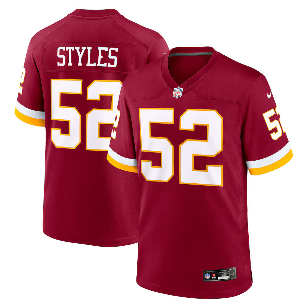 Sonny Styles Washington Commanders 2026 NFL Draft First Round Pick No. 7 Jersey - Burgundy