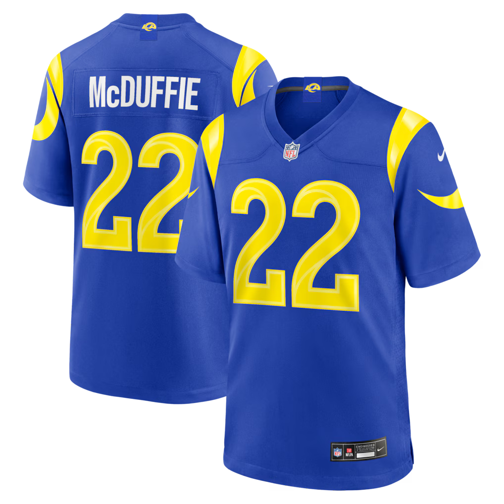 Trent McDuffie Los Angeles Rams Jersey - Royal Blue