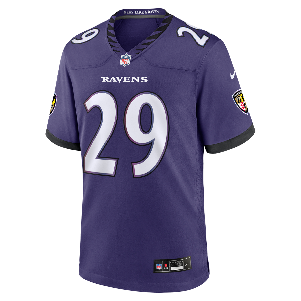Men's Baltimore Ravens Chandler Rivers Nike Purple Team Game Jersey