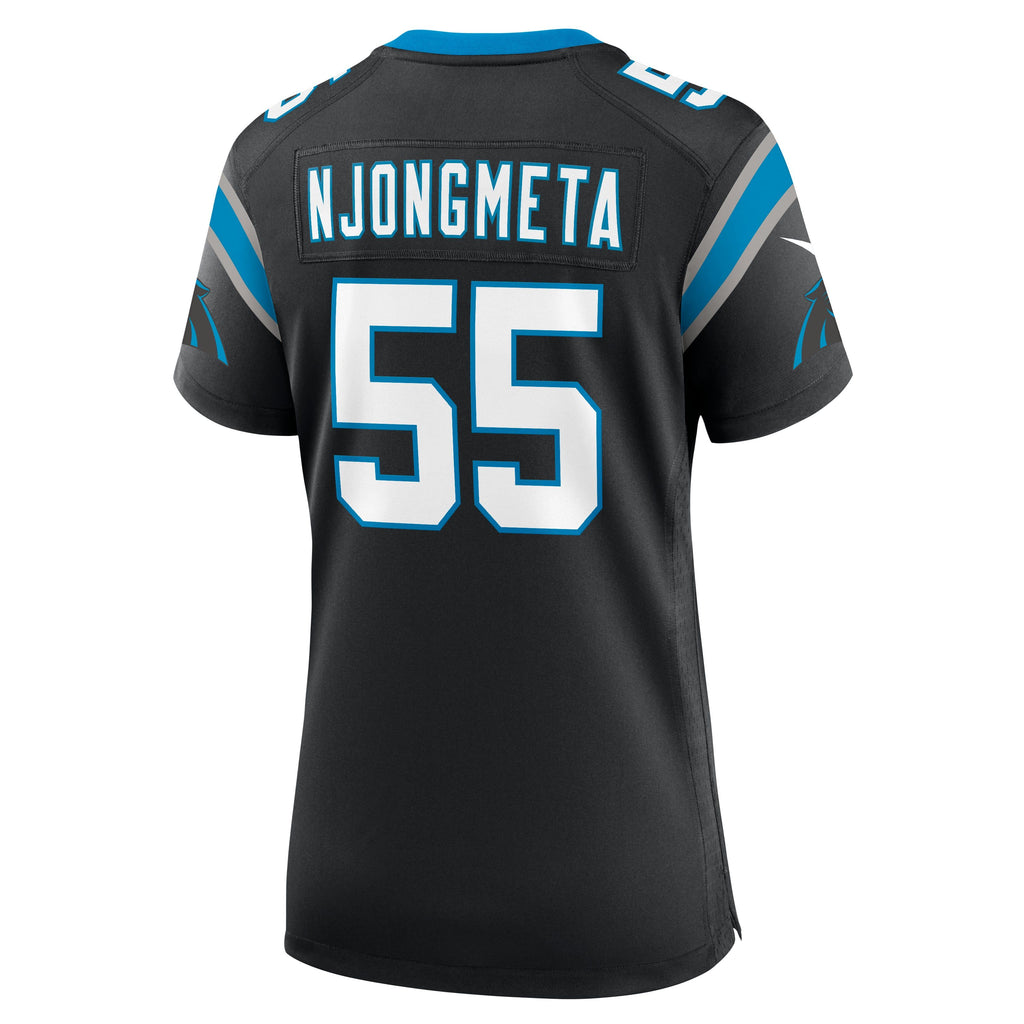 Women's Carolina Panthers Maema Njongmeta Nike Black Team Game Jersey