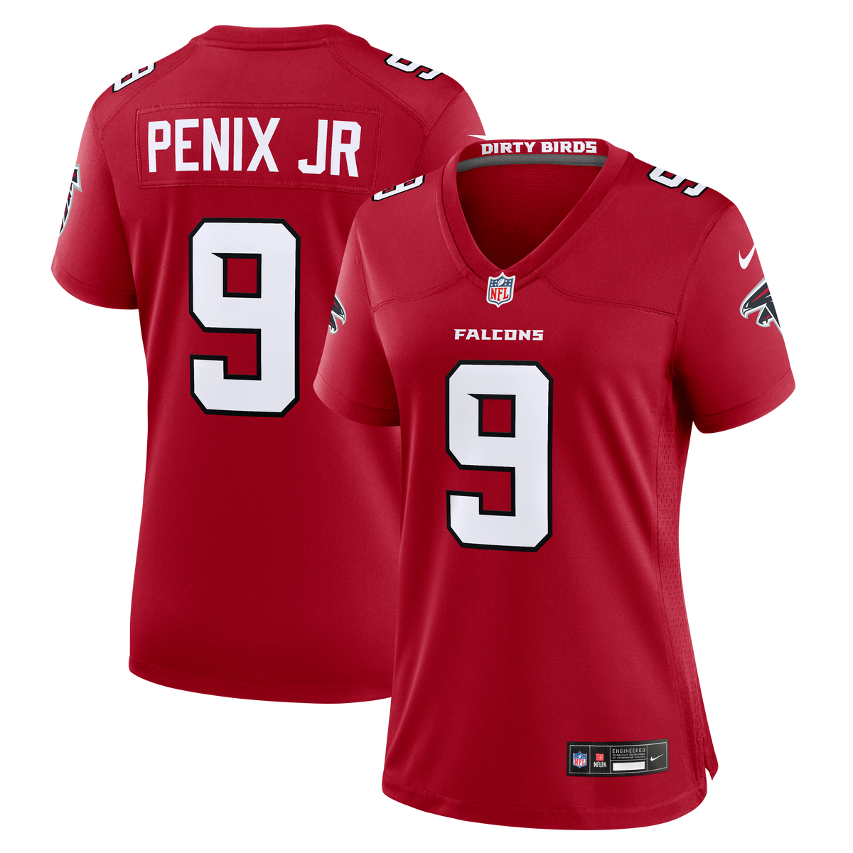 Women's Atlanta Falcons Michael Penix Jr Nike Red Game Jersey