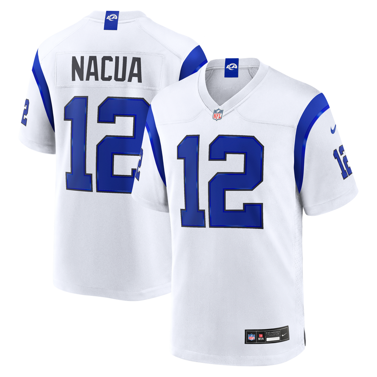 Men's Los Angeles Rams Puka Nacua Nike Fearsome White Game Jersey