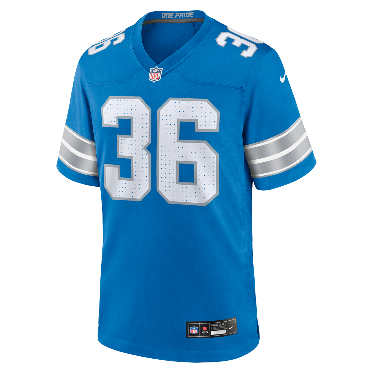Men's Detroit Lions Chuck Clark Nike Blue Team Game Jersey