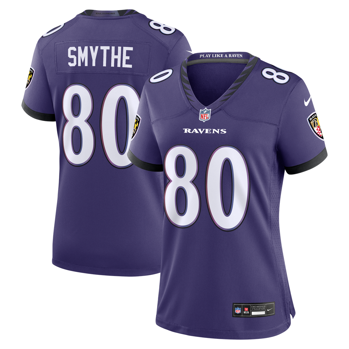 Women's Baltimore Ravens Durham Smythe Nike Purple Team Game Jersey