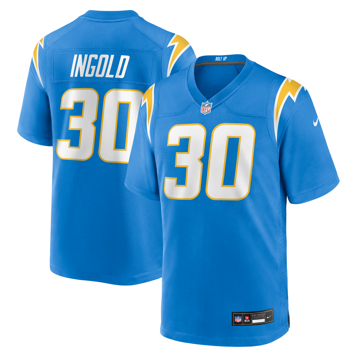 Men's Los Angeles Chargers Alec Ingold Nike Powder Blue Team Game Jersey