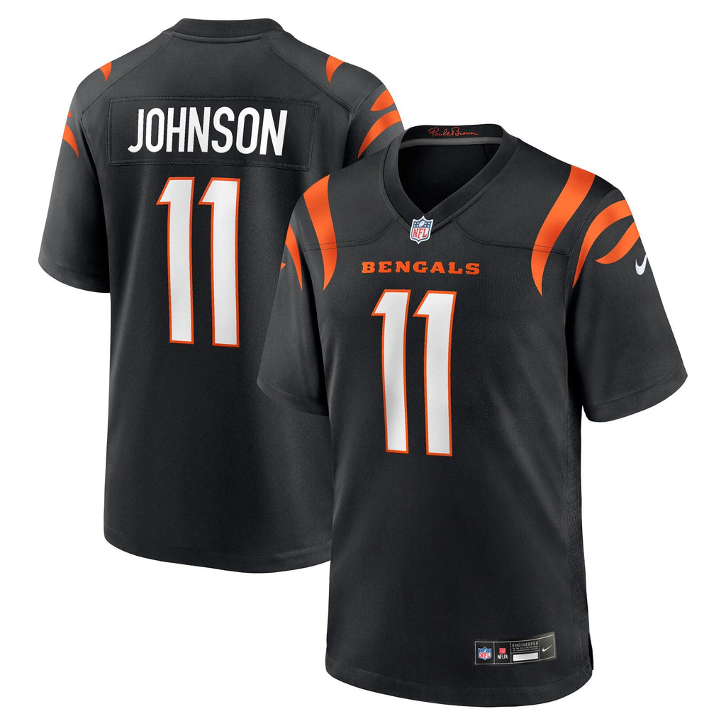 Men's Cincinnati Bengals Josh Johnson Nike Black Team Game Jersey