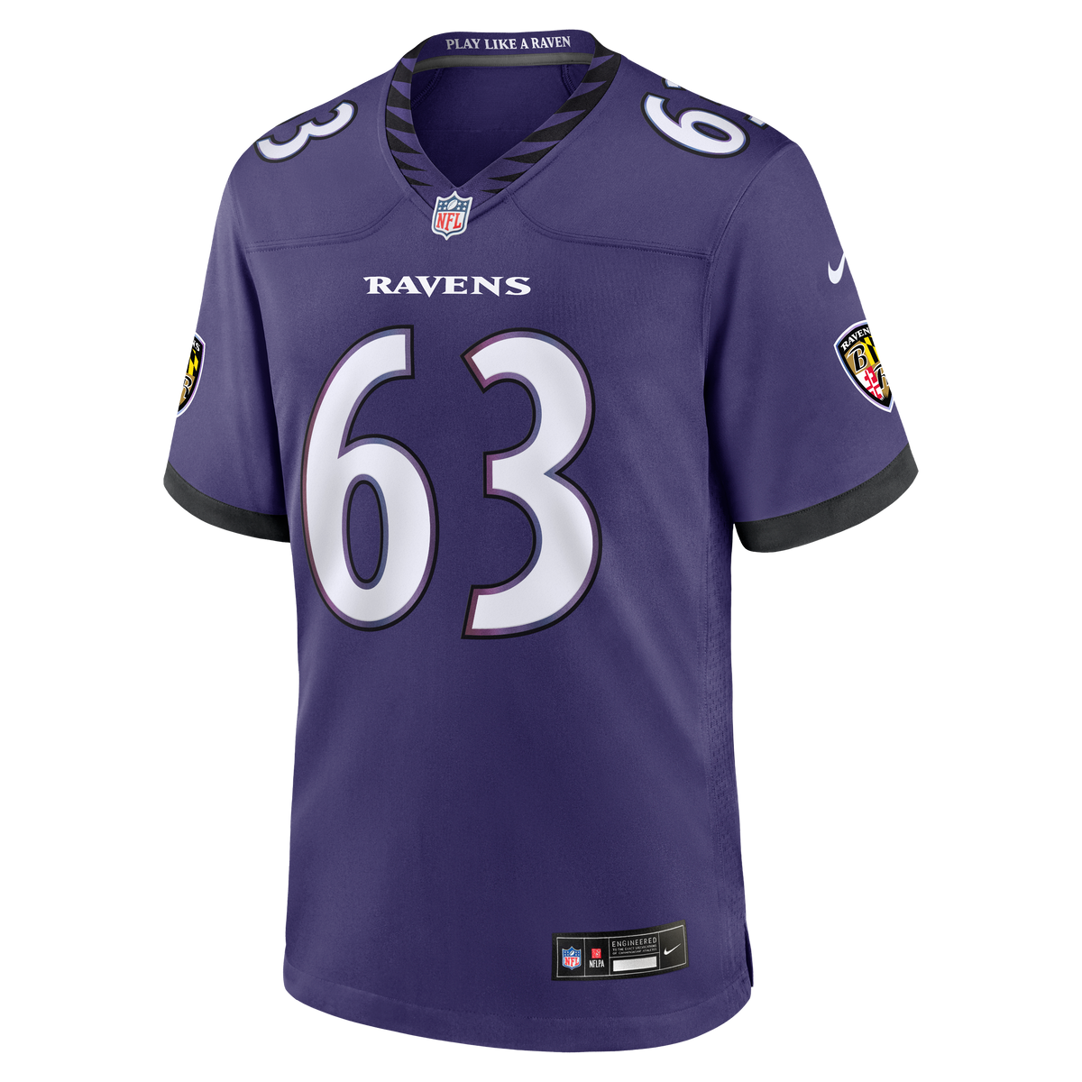Men's Baltimore Ravens Danny Pinter Nike Purple Team Game Jersey