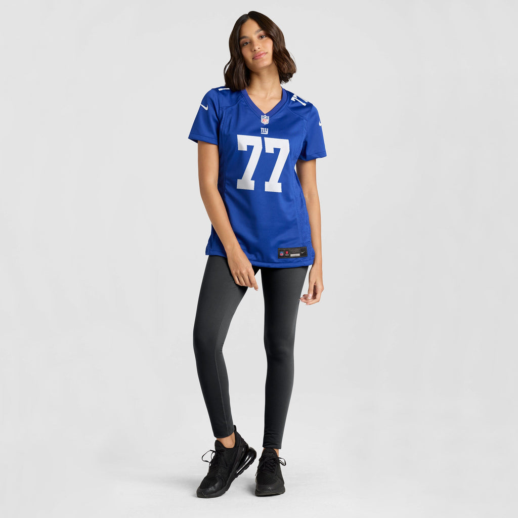 Women's New York Giants Daniel Faalele Nike Royal Team Game Jersey