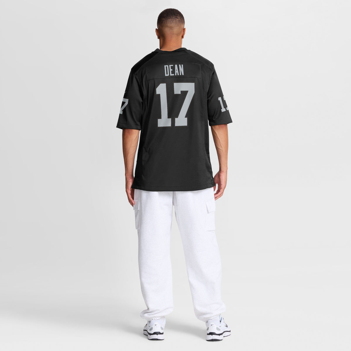 Men's Las Vegas Raiders Nakobe Dean Nike Black Team Game Jersey
