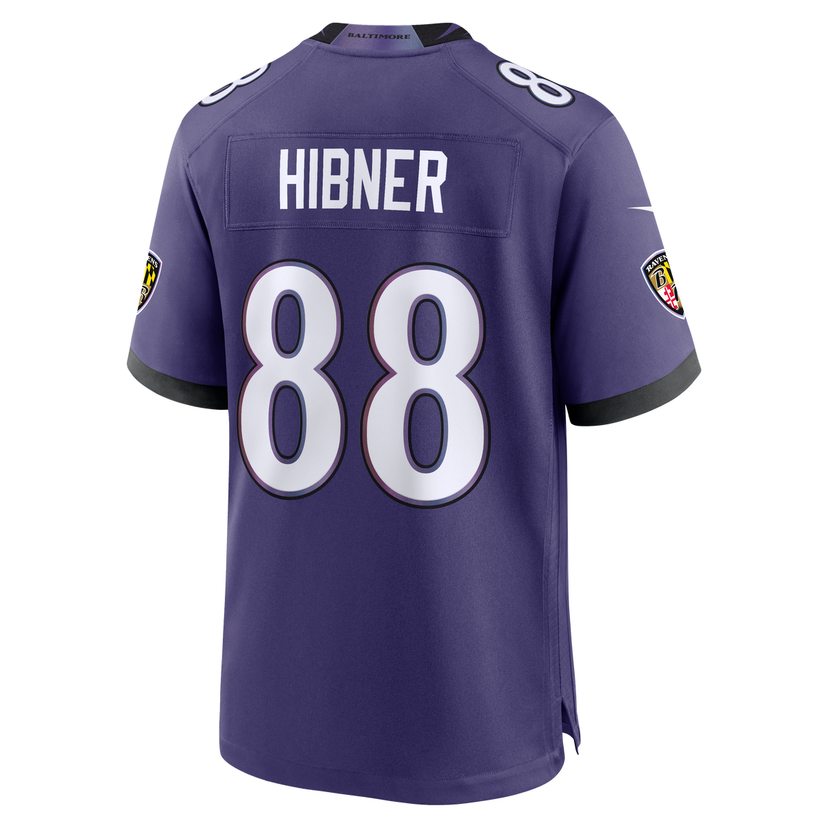 Men's Baltimore Ravens Matthew Hibner Nike Purple Team Game Jersey