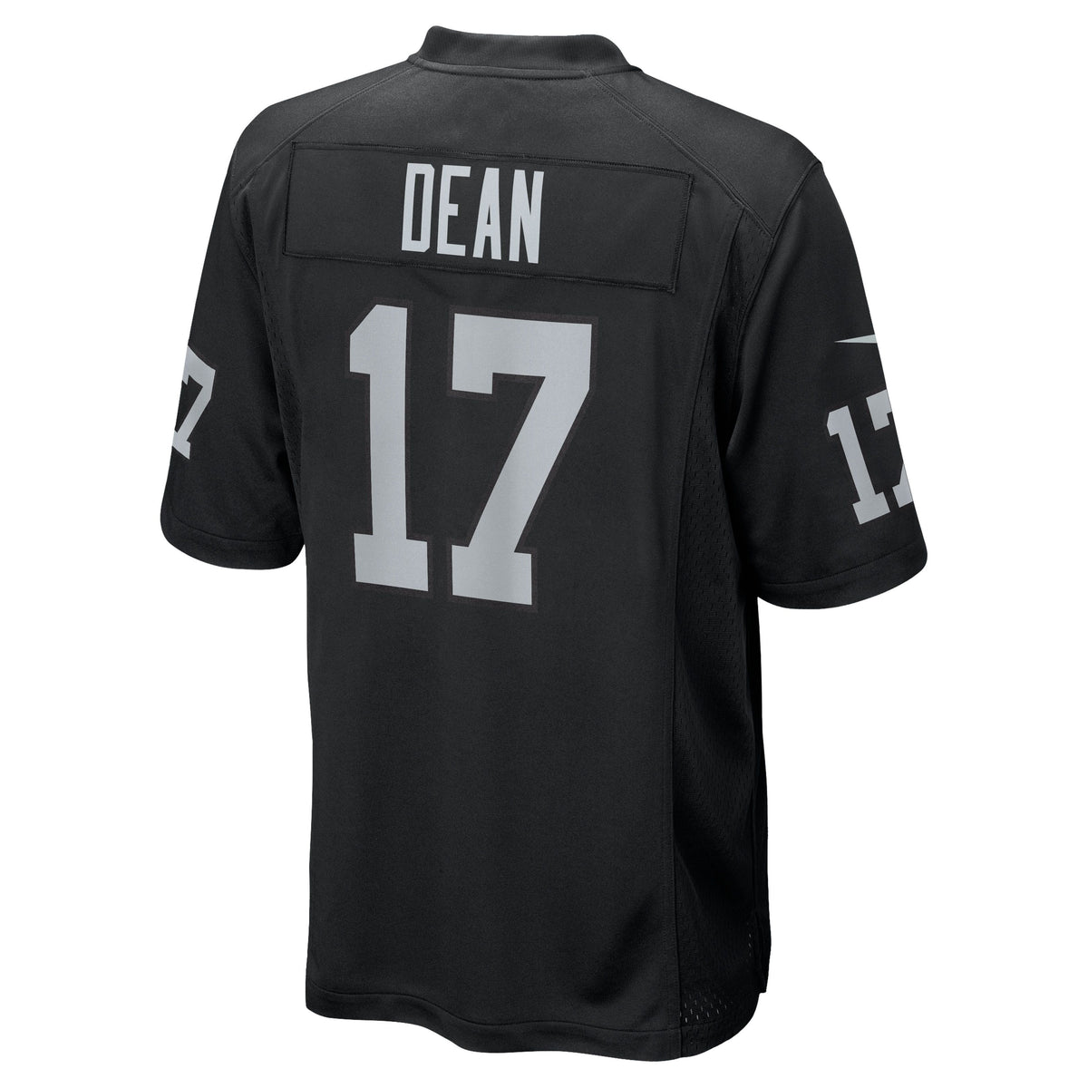 Men's Las Vegas Raiders Nakobe Dean Nike Black Team Game Jersey